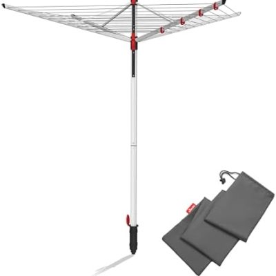 Vileda Sun-Lift Compact Wäschespinne 40 m – Höhenverstellbar & UV-beständig für optimalen Wäschereinsatz bei jedem Wette