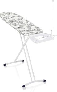 Leifheit Air Board Express L Bügelbrett – ideal für Dampfbügelstationen, ultraleicht und mit Baumwollbezug für müheloses