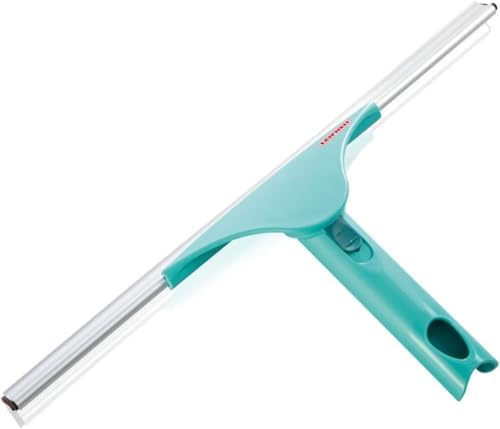 Leifheit 2in1 Fensterabzieher M Pro Reach – 28cm Wischbreite, verstellbarer Reinigungswinkel für Dusche & Fenster!