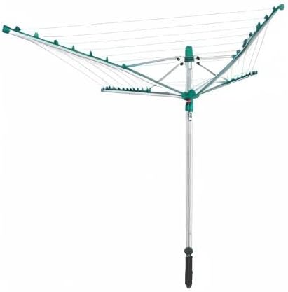 Leifheit Wäschespinne Linomatic 500 Easy – 50m Leinen, Easy-Lift-System für effizientes Wäschetrocknen im Garten!