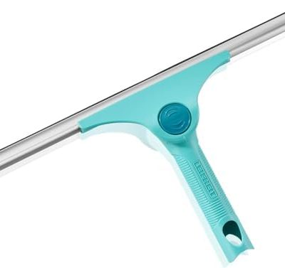 Leifheit Fensterabzieher 2in1 XL Pro Reach – Duschabzieher mit 40 cm Wischbreite, verstellbarem Winkel, ideal für große