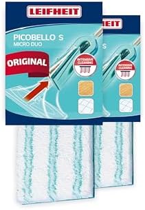 Leifheit Wischpad Picobello S Micro Duo – Saugfähiger Wischer Ersatzbezug für alle glatten Böden