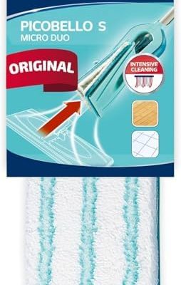 Leifheit Wischpad Picobello S Micro Duo – Saugfähiger Wischer Ersatzbezug für alle glatten Böden