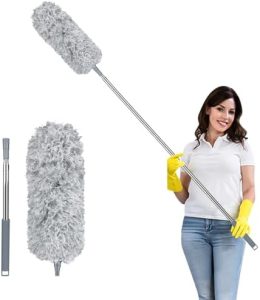 Staubwedel Teleskop von – Waschbarer Duster bis 237cm, ideal für hohe Decken und Lüfter!