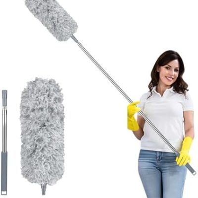 Staubwedel Teleskop von – Waschbarer Duster bis 237cm, ideal für hohe Decken und Lüfter!