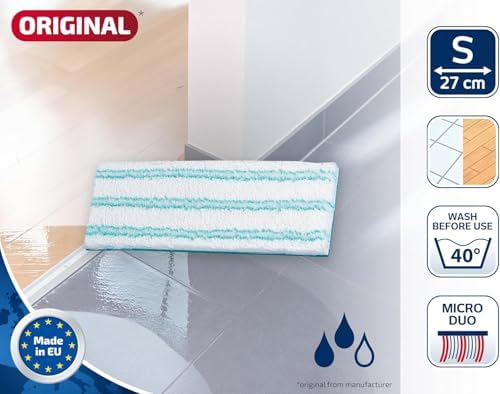 Leifheit Wischpad Picobello S Micro Duo – Saugfähiger Wischer Ersatzbezug für alle glatten Böden