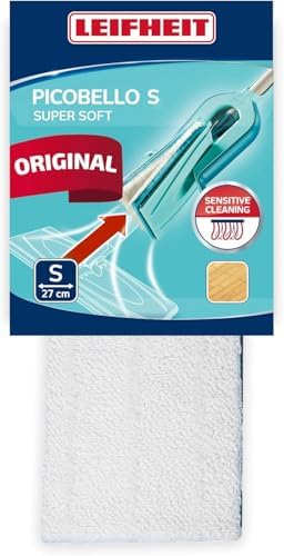 Leifheit Wischpad Picobello S Micro Duo – Saugfähiger Wischer Ersatzbezug für alle glatten Böden