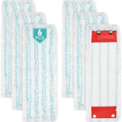 Leifheit Profi XL Mikrofaser Wischbezug 6 Stück - Hohe Wasseraufnahme für alle Böden