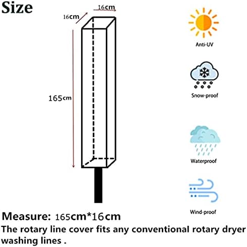 Wasserdichte Schutzhülle für Wäschespinne und Ampelschirme – Hochdichte 600D Oxford PVC mit Reißverschluss, Grau – Ideal