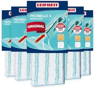 Leifheit Wischpad Picobello S Micro Duo – Saugfähiger Wischer Ersatzbezug für alle glatten Böden