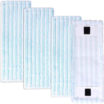 Leifheit Wischbezug 4 Stück für Clean Twist M Ergo |0, Mikrofaser für alle Böden, hohe Wasseraufnahme & starke Dekontami