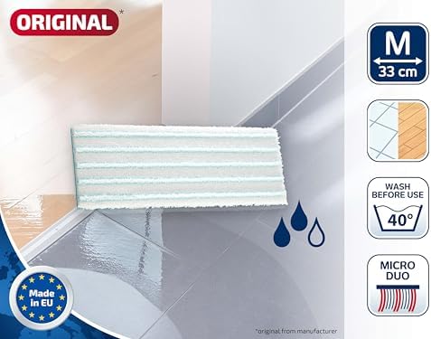 Leifheit Wischpad Picobello S Micro Duo – Saugfähiger Wischer Ersatzbezug für alle glatten Böden