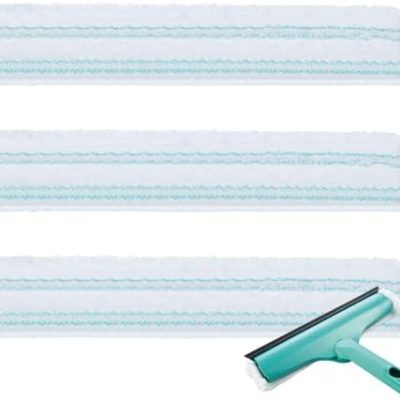 Leifheit Mikrofaser Ersatzbezug 3 Stück für Fensterwischer - Streifenfreie Reinigung für strahlend saubere Fenster!