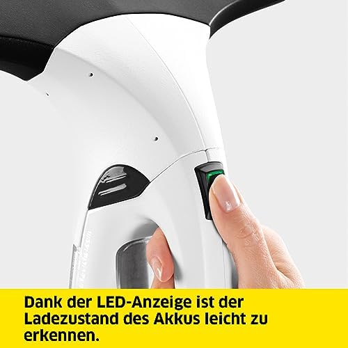 Kärcher Akku-Fenstersauger WV 2 Plus N – Effizienter Fensterreiniger mit 35 min Akkulaufzeit fürs perfekte Putzen zuhaus