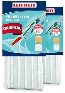 Leifheit Wischpad Picobello S Micro Duo – Saugfähiger Wischer Ersatzbezug für alle glatten Böden
