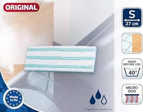 Leifheit Wischpad Picobello S Micro Duo – Saugfähiger Wischer Ersatzbezug für alle glatten Böden