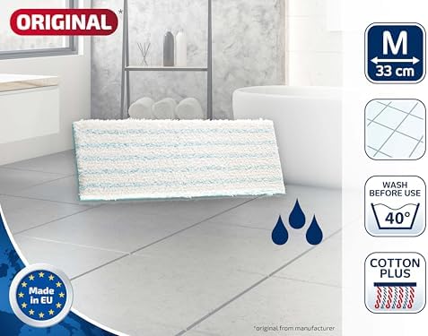 Leifheit Wischpad Picobello S Micro Duo – Saugfähiger Wischer Ersatzbezug für alle glatten Böden