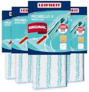 Leifheit Wischpad Picobello S Micro Duo – Saugfähiger Wischer Ersatzbezug für alle glatten Böden