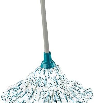 Leifheit Classic Mop Viskose – effektiver Wischmopp für Fliesen und Steinböden, waschbar, extra saugfähig