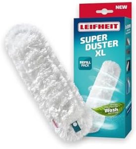 Leifheit SUPERDUSTER XL Mikrofaser Staubbezug – Waschbarer Staubwedel für mühelose Reinigung zu Hause!