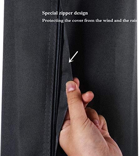 Wasserdichte Schutzhülle für Wäschespinne und Ampelschirme – Hochdichte 600D Oxford PVC mit Reißverschluss, Grau – Ideal