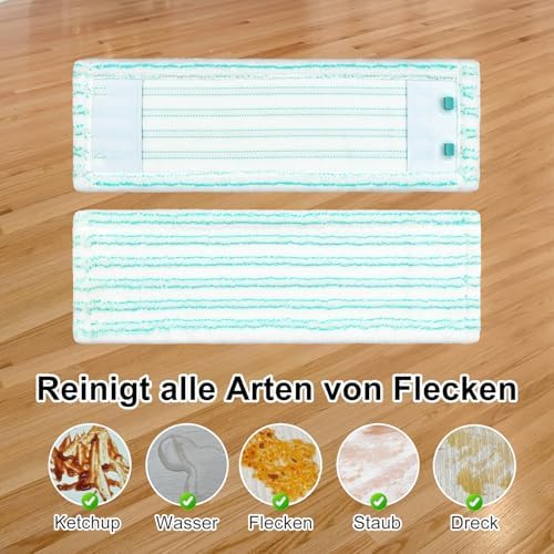 Leifheit Profi XL Mikrofaser Wischmopp Bezug 4er Set für alle Bodenwischer – Perfekte Reinigung für Zuhause!