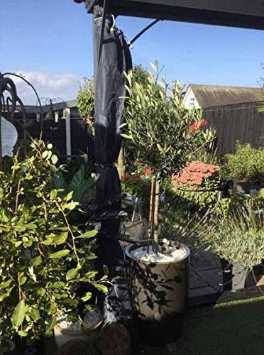 Wasserdichte Schutzhülle für Wäschespinne und Ampelschirme – Hochdichte 600D Oxford PVC mit Reißverschluss, Grau – Ideal