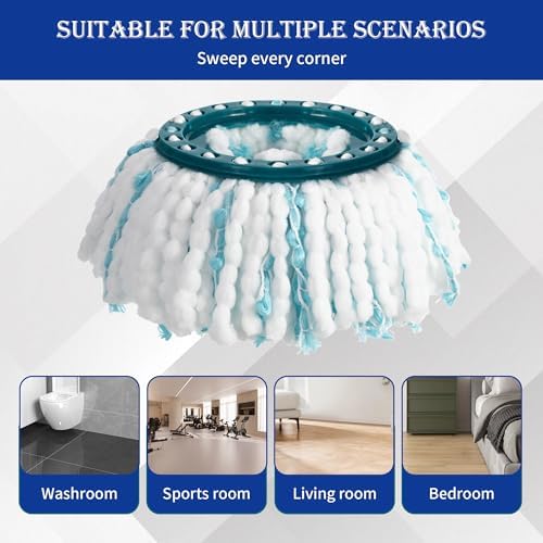 Leifheit Bodenwischer Ersatzbezug 4 Stück - Clean Twist Disc für effektive Reinigung auf allen Bodenarten
