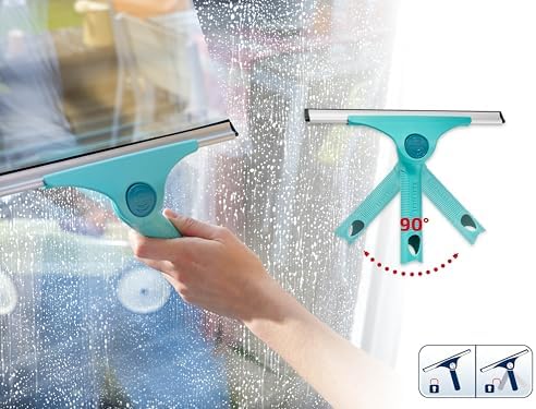Leifheit Fensterabzieher 2in1 XL Pro Reach – Duschabzieher mit 40 cm Wischbreite, verstellbarem Winkel, ideal für große