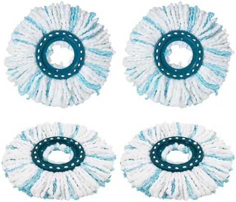 Leifheit Bodenwischer Ersatzbezug 4 Stück - Clean Twist Disc für effektive Reinigung auf allen Bodenarten