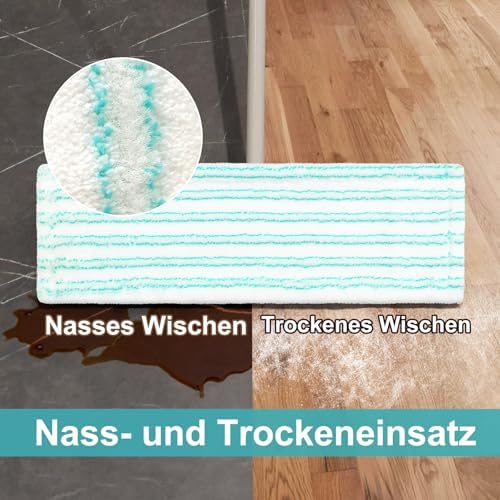 Leifheit Profi XL Mikrofaser Wischmopp Bezug 4er Set für alle Bodenwischer – Perfekte Reinigung für Zuhause!