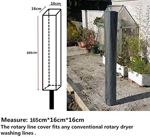 Wasserdichte Schutzhülle für Wäschespinne und Ampelschirme – Hochdichte 600D Oxford PVC mit Reißverschluss, Grau – Ideal