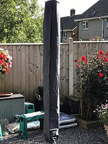 Wasserdichte Schutzhülle für Wäschespinne und Ampelschirme – Hochdichte 600D Oxford PVC mit Reißverschluss, Grau – Ideal