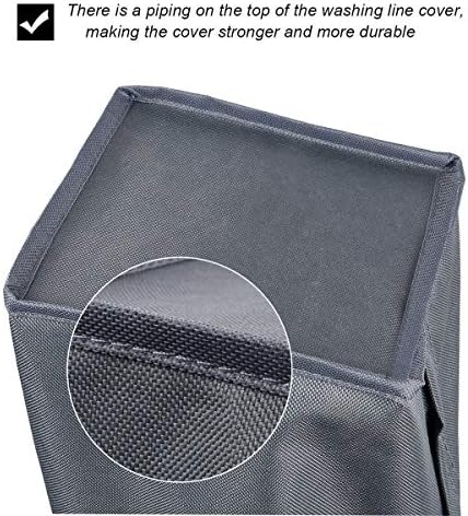 Wasserdichte Schutzhülle für Wäschespinne und Ampelschirme – Hochdichte 600D Oxford PVC mit Reißverschluss, Grau – Ideal