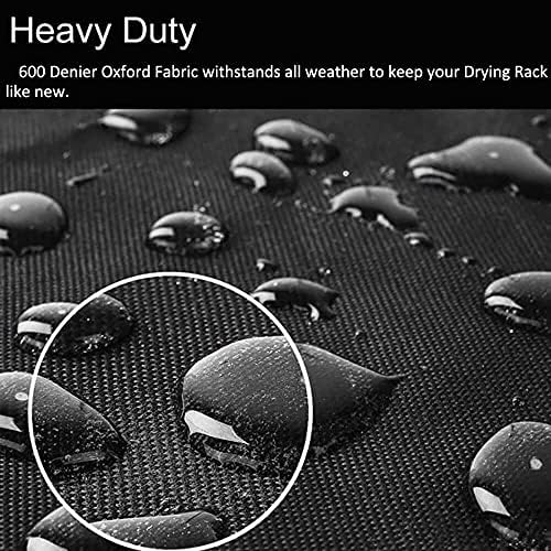 Wasserdichte Schutzhülle für Wäschespinne und Ampelschirme – Hochdichte 600D Oxford PVC mit Reißverschluss, Grau – Ideal