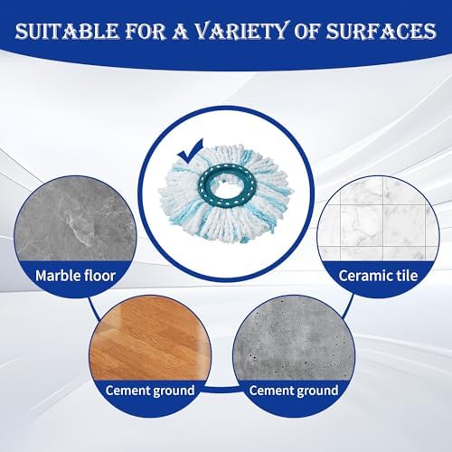 Leifheit Bodenwischer Ersatzbezug 4 Stück - Clean Twist Disc für effektive Reinigung auf allen Bodenarten