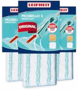 Leifheit Wischpad Picobello S Micro Duo – Saugfähiger Wischer Ersatzbezug für alle glatten Böden